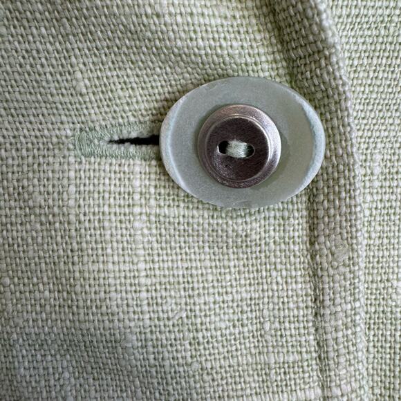 St John Sport Linen Jacket Size Small Vintage Button Down Chic Front Pockets - Picture 8 of 14